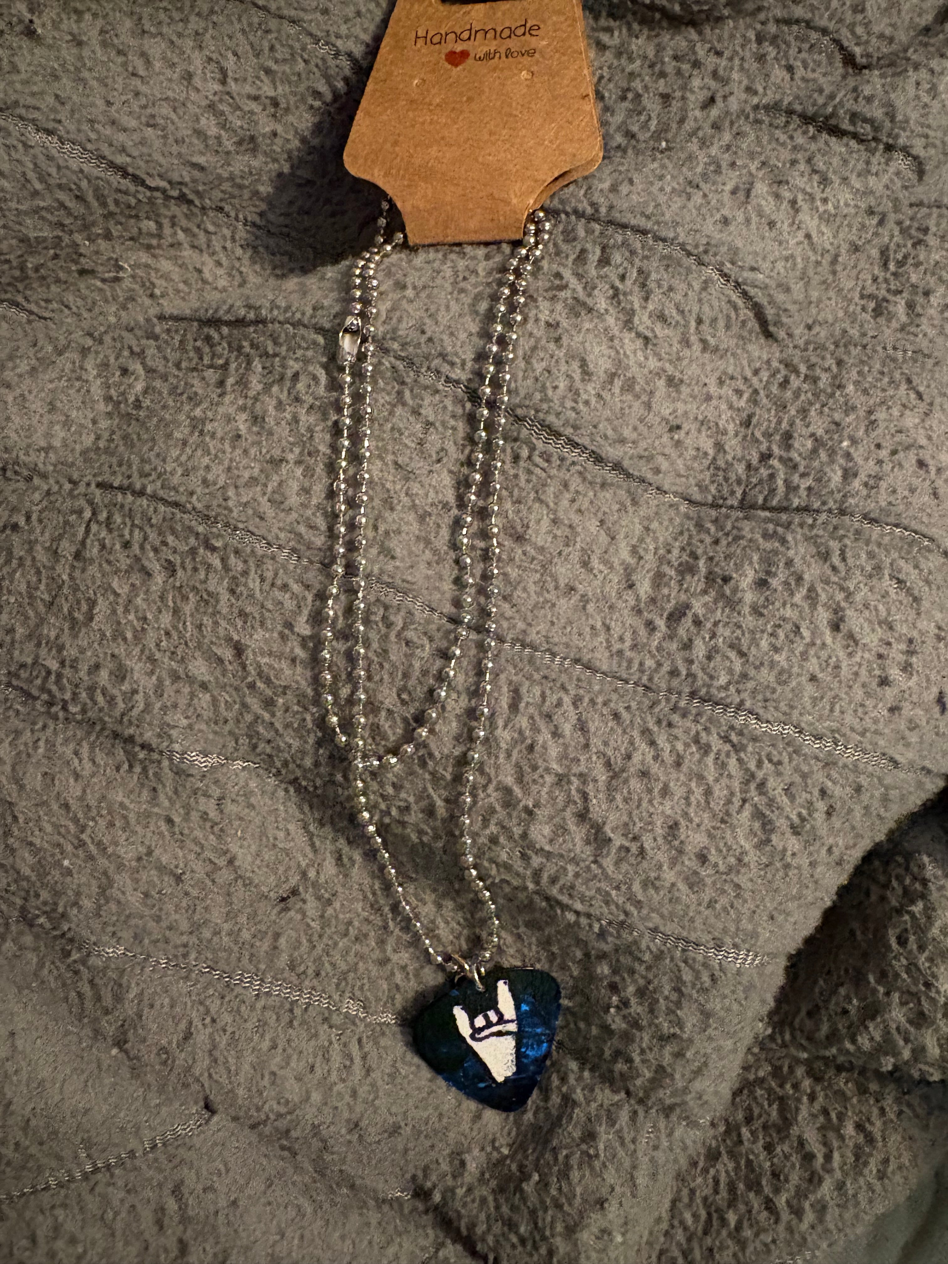 Guitar pick necklace